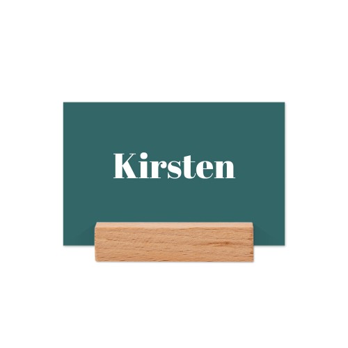 Place cards in wooden block - set of 12