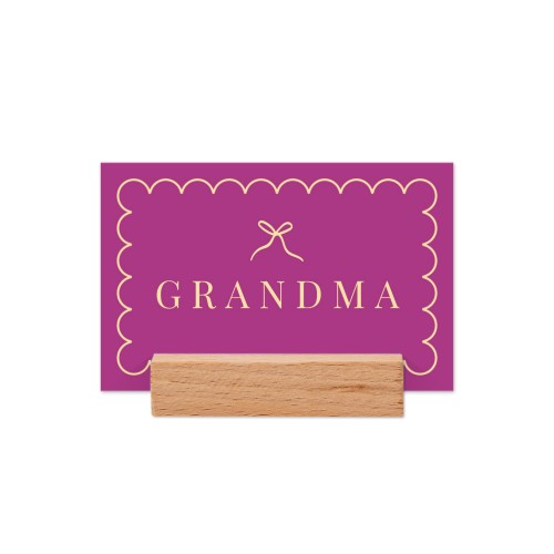 Place cards in wooden block - set of 12