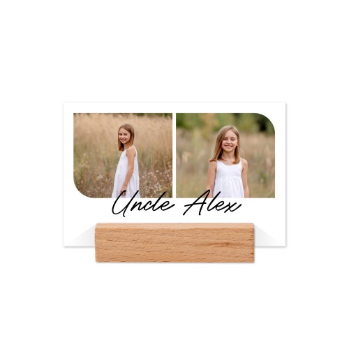 Marque-place avec support en bois - Lot de 12