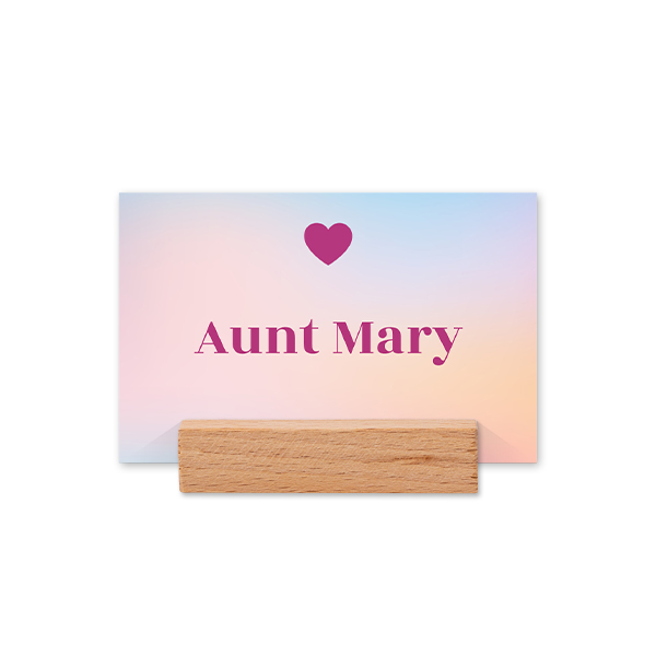 Place cards in wooden block - set of 12 Place cards in wooden block - set of 12