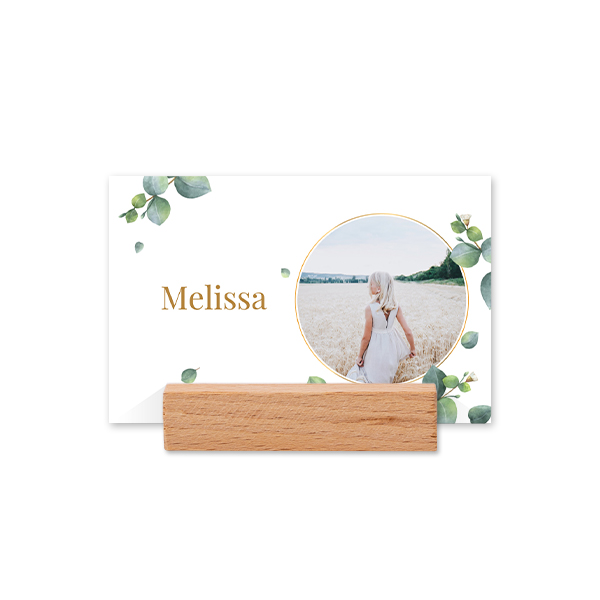 Place cards in wooden block - set of 12 Place cards in wooden block - set of 12