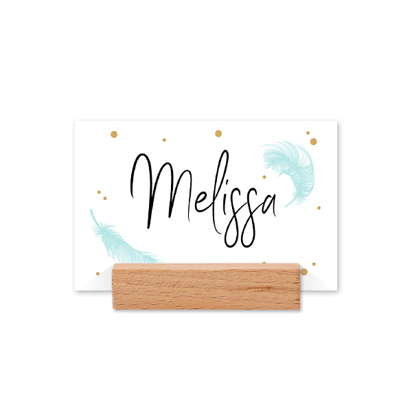 Marque-place avec support en bois - Lot de 12 Marque-place avec support en bois - Lot de 12