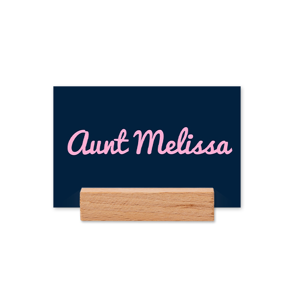 Place cards in wooden block - set of 12 Place cards in wooden block - set of 12