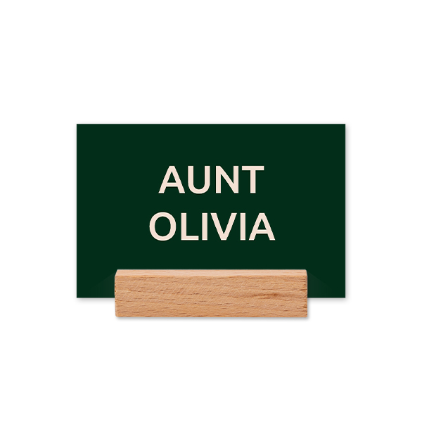 Place cards in wooden block - set of 12 Place cards in wooden block - set of 12
