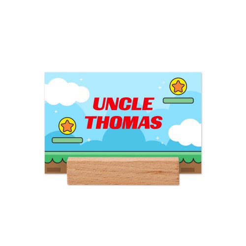 Marque-place avec support en bois - Lot de 12 Marque-place avec support en bois - Lot de 12