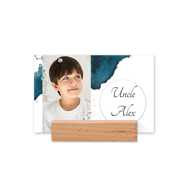 Marque-place avec support en bois - Lot de 12