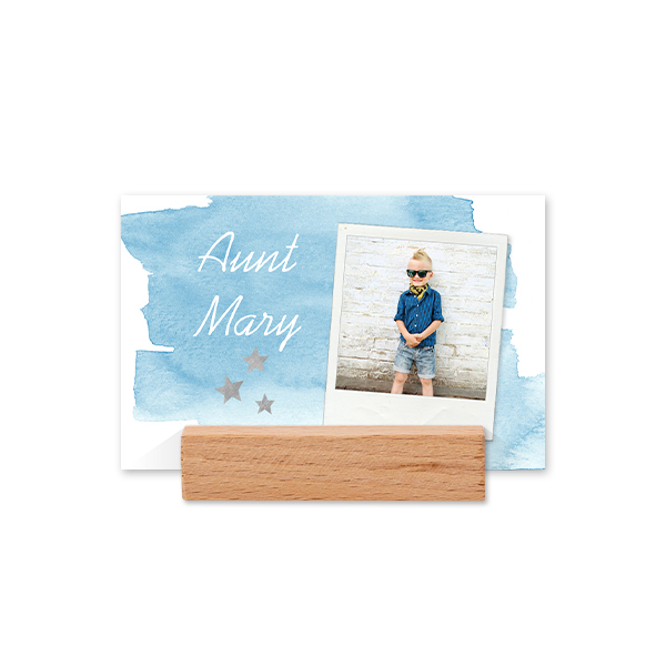 Marque-place avec support en bois - Lot de 12