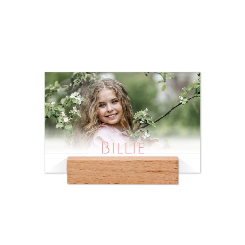 Naamkaartjes in houten standaard - Set van 12