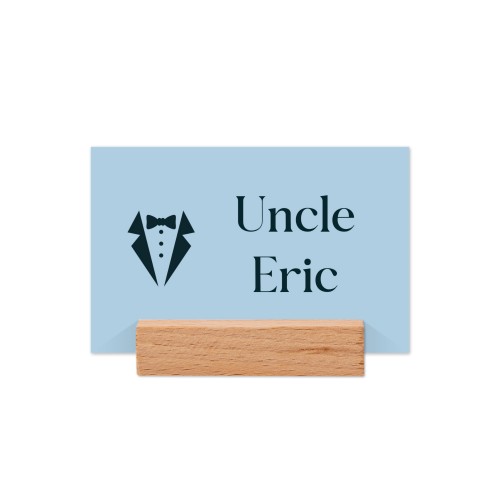 Placeringskort med trähållare - 12 st