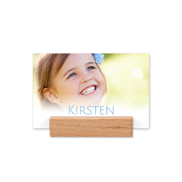 Marque-place avec support en bois - Lot de 12