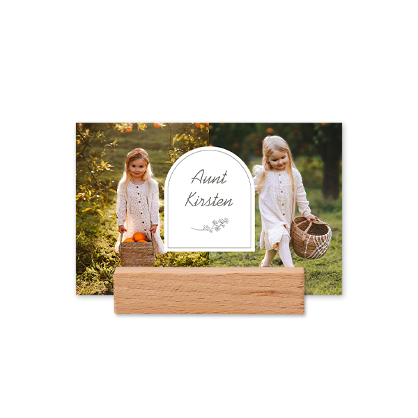 Marque-place avec support en bois - Lot de 12