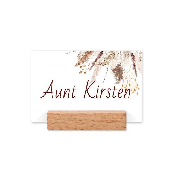 Marque-place avec support en bois - Lot de 12 Marque-place avec support en bois - Lot de 12