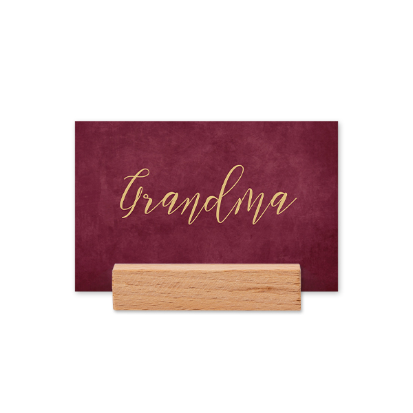 Marque-place avec support en bois - Lot de 12 Marque-place avec support en bois - Lot de 12
