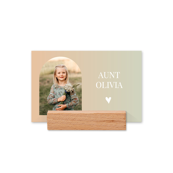 Bordplasseringskort med treholder - 12 stk