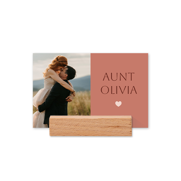Marque-place avec support en bois - Lot de 12