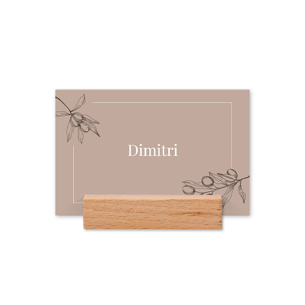 Place cards in wooden block - set of 12 Place cards in wooden block - set of 12