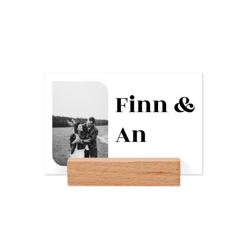 Marque-place avec support en bois - Lot de 12