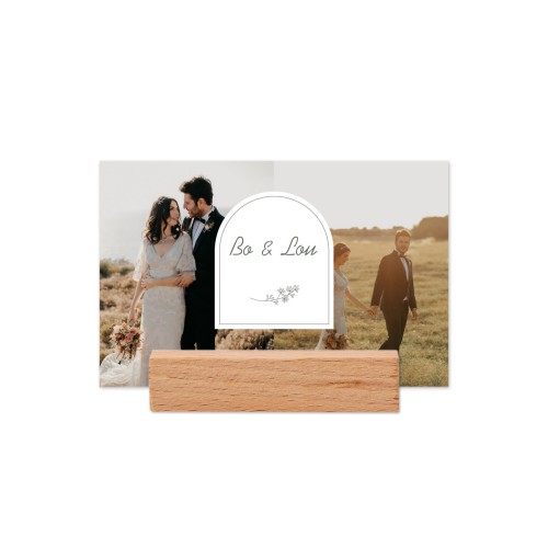 Bordplasseringskort med treholder - 12 stk