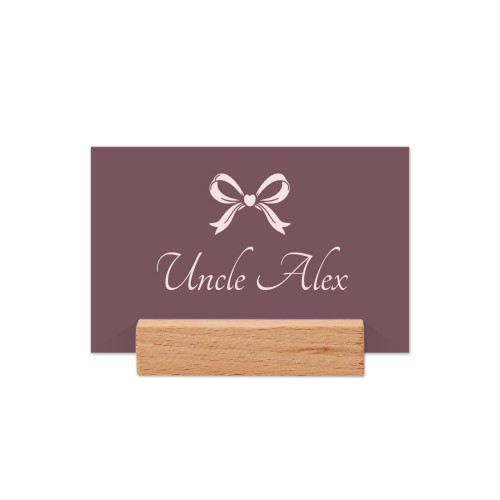 Place cards in wooden block - set of 12