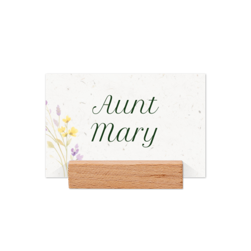 Marque-place avec support en bois - Lot de 12 Marque-place avec support en bois - Lot de 12