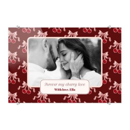 Vintage Cherry Love Text - Only