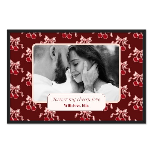 Vintage Cherry Love Text - Only