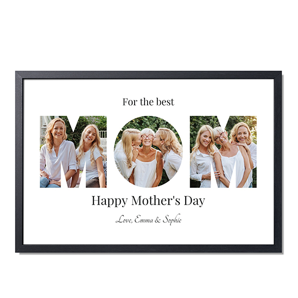 Framed Collage Poster 20 x 30 cm Black