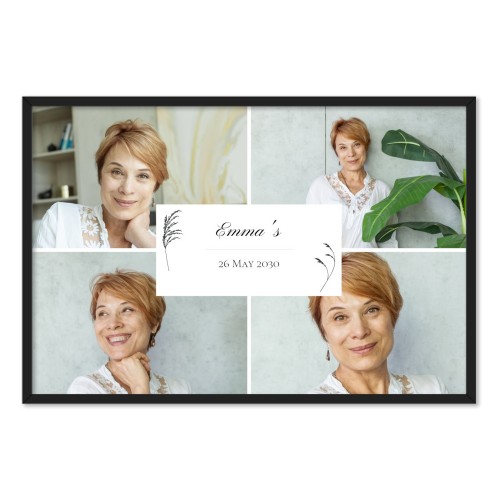 Framed Collage Poster 20 x 30 cm Black