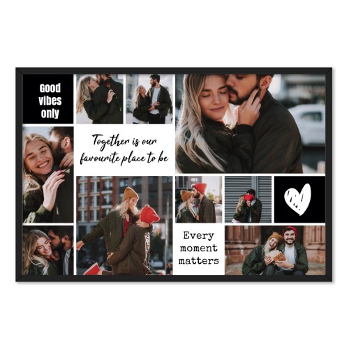 PĂȘle-MĂȘle encadrĂ© 20 x 30 cm Noir PĂȘle-MĂȘle encadrĂ© 20 x 30 cm Noir