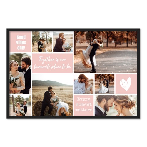 Inramad poster 20 x 30 cm Svart