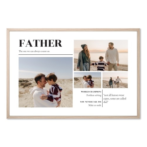 Framed Collage Poster 20 x 30 cm Natural Framed Collage Poster 20 x 30 cm Natural