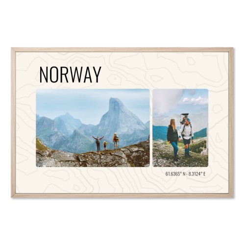 Indrammet plakat 20 x 30 cm Træ Indrammet plakat 20 x 30 cm Træ