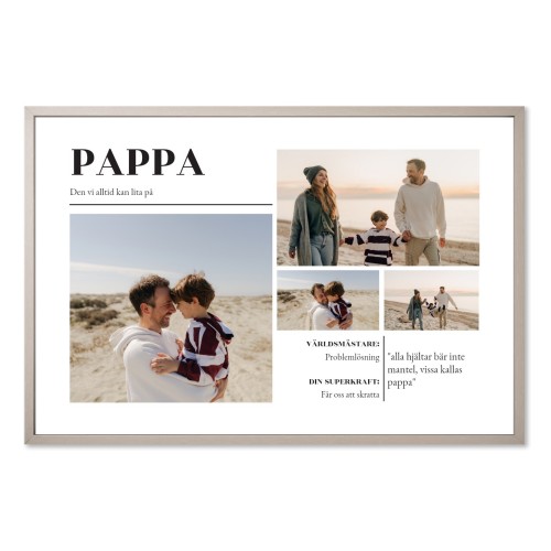 Inramad poster 20 x 30 cm Trä