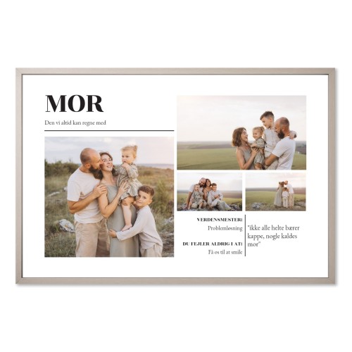 Indrammet plakat 20 x 30 cm Muldvarp 