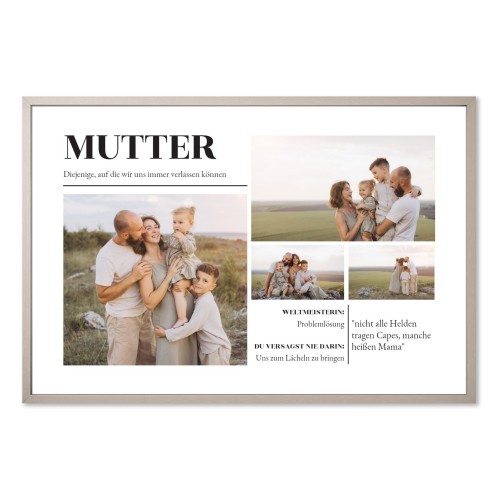 Foto-Collage mit Rahmen 20 x 30 cm Taupe 