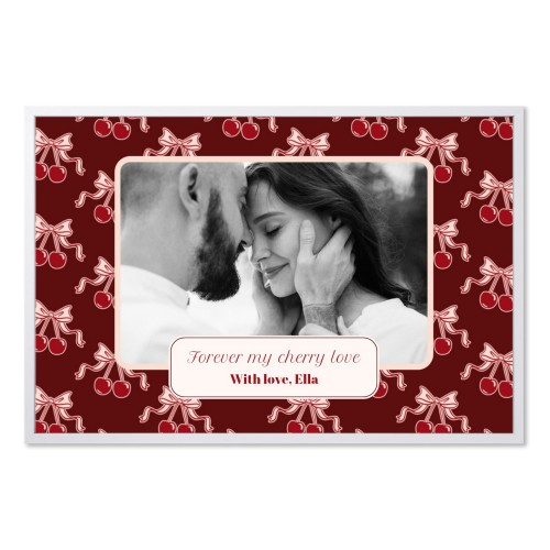 Vintage Cherry Love Text - Only