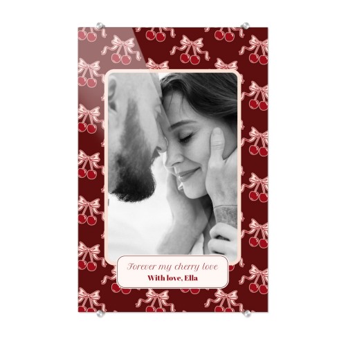 Vintage Cherry Love Text - Only