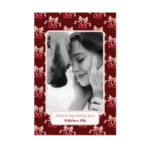 Vintage Cherry Love Text - Only