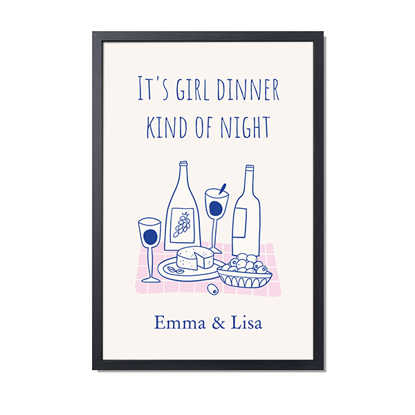 Innrammet poster 20 x 30 cm Svart