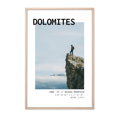 Indrammet plakat 20 x 30 cm Træ