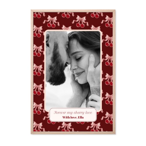 Vintage Cherry Love Text - Only