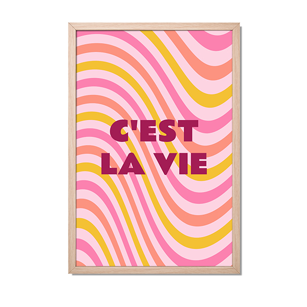 Ingekaderde Poster 20 x 30 cm Hout