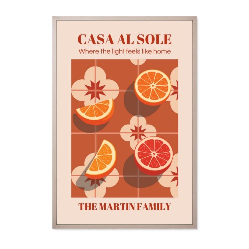 Framed Collage Poster 20 x 30 cm Taupe