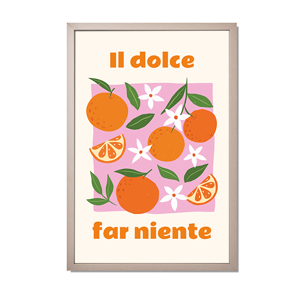 Framed Collage Poster 20 x 30 cm Taupe