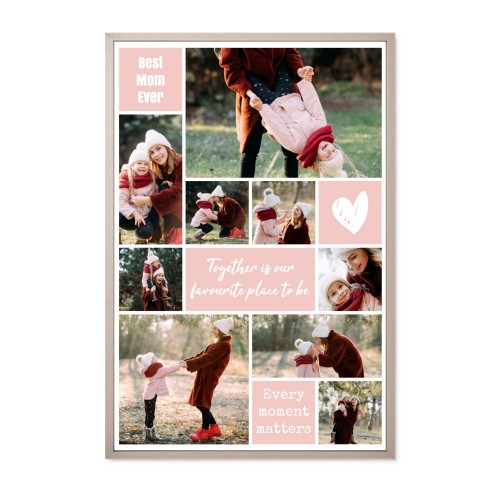 Foto-Collage mit Rahmen 20 x 30 cm Taupe 