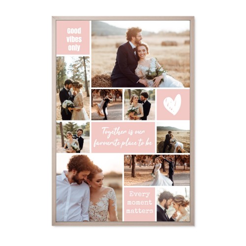 Framed Collage Poster 20 x 30 cm Taupe Framed Collage Poster 20 x 30 cm Taupe