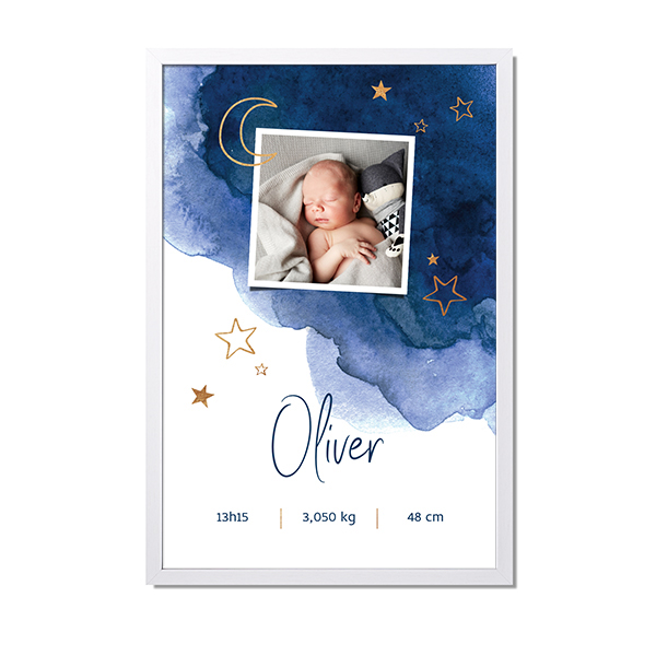 Framed Collage Poster 20 x 30 cm White