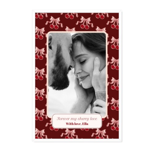 Vintage Cherry Love Text - Only