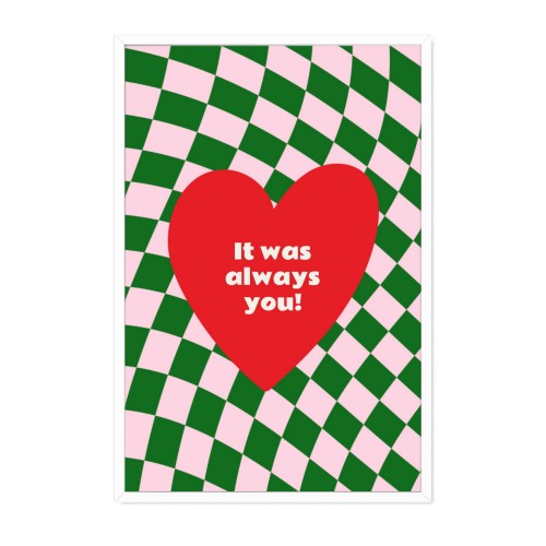 Inramad poster 20 x 30 cm Vit