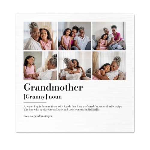 Aluminiumsbilde børstet overflate 30 x 30 cm